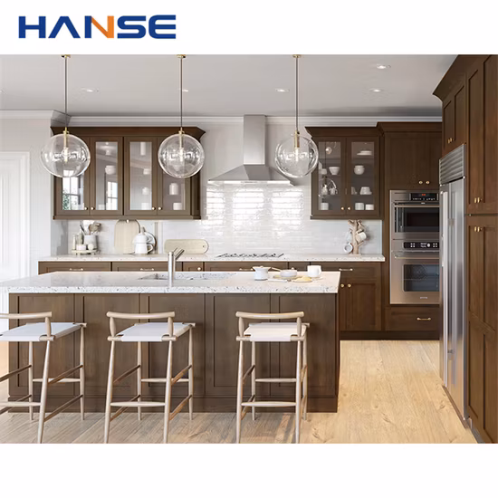 アメリカンスタイルのクラシックチェリーレイズドパネル正方形対角コーナーキャビネットモジュラー無垢材キッチンアンティーク調キャビネット